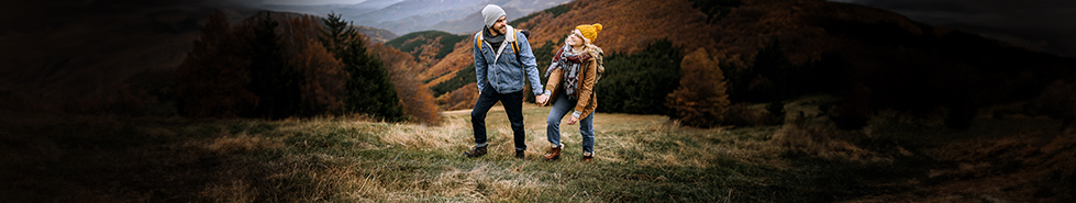 Man and woman on a trip