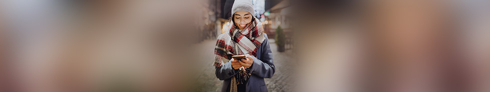 Woman with a smartphone