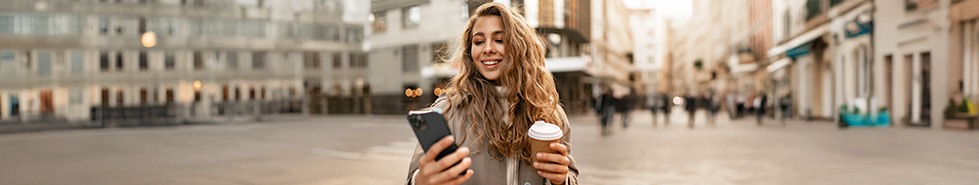 Woman with a smartphone